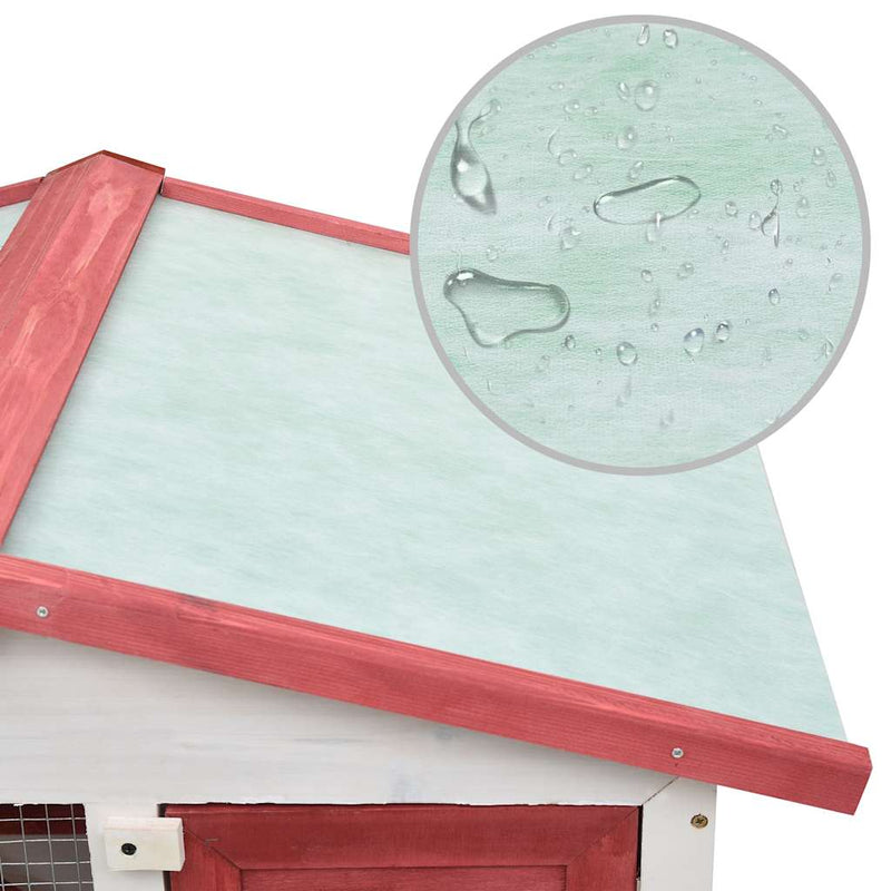 Outdoor Rabbit Hutch 3 Doors Red Wood Payday Deals