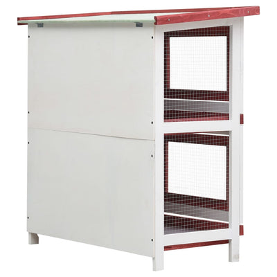 Outdoor Rabbit Hutch 4 Doors Red Wood Payday Deals