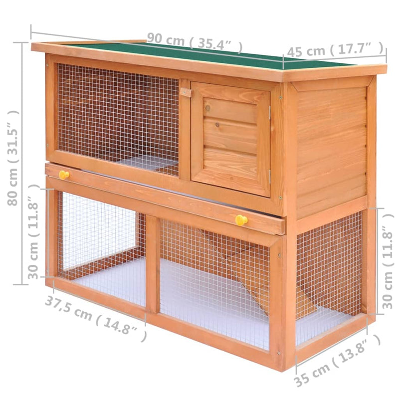 Outdoor Rabbit Hutch Small Animal House Pet Cage 1 Door Wood Payday Deals