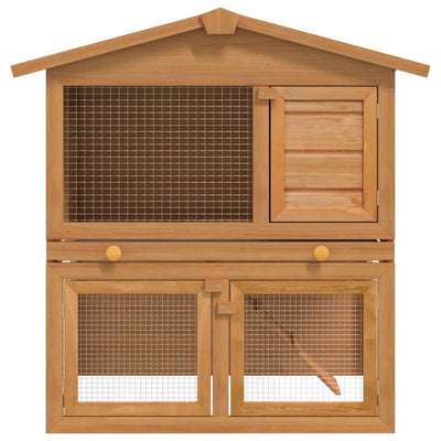 Outdoor Rabbit Hutch Small Animal House Pet Cage 3 Doors Wood Payday Deals
