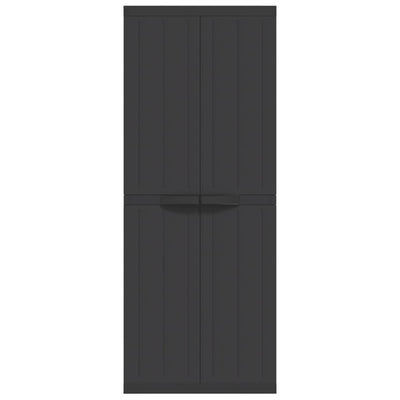 Outdoor Storage Cabinet Black 65x37x165 cm PP Payday Deals