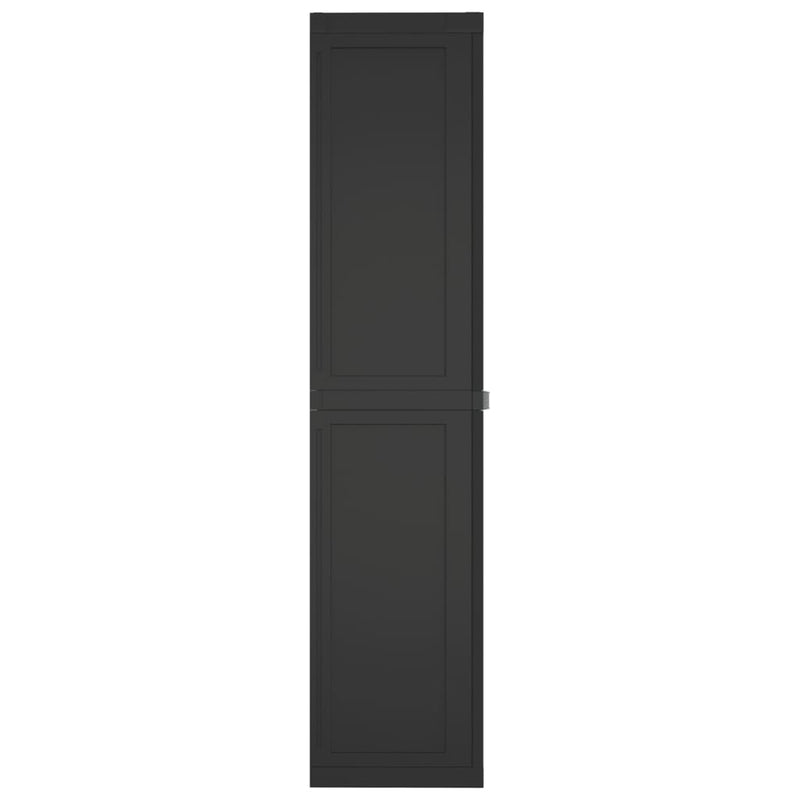 Outdoor Storage Cabinet Black 65x37x165 cm PP Payday Deals