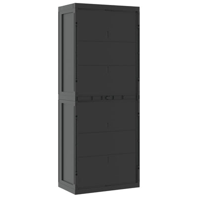 Outdoor Storage Cabinet Black 65x37x165 cm PP Payday Deals