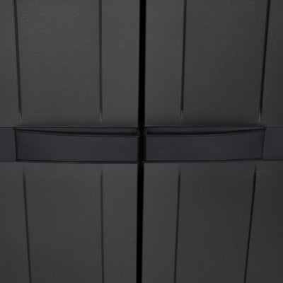 Outdoor Storage Cabinet Black 65x37x165 cm PP Payday Deals