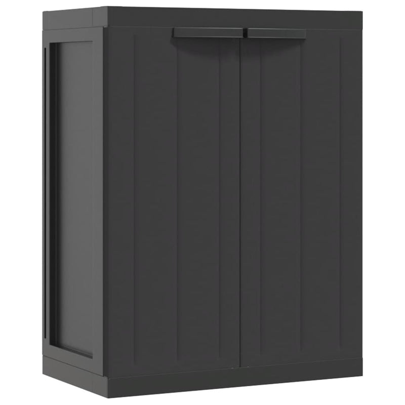 Outdoor Storage Cabinet Black 65x37x85 cm PP Payday Deals