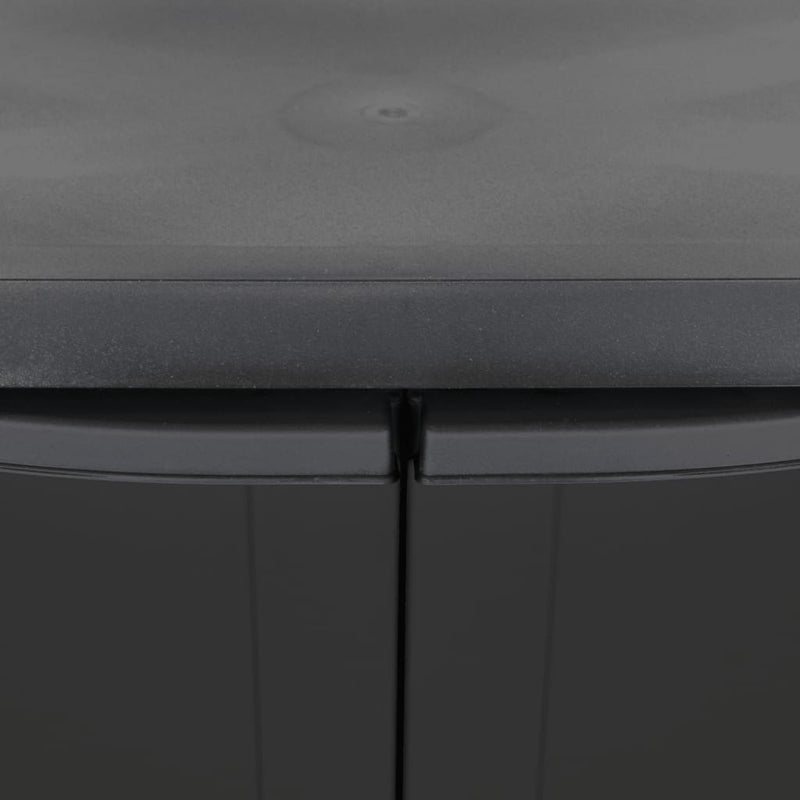 Outdoor Storage Cabinet Black 65x37x85 cm PP Payday Deals