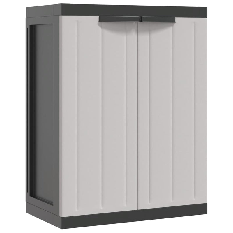 Outdoor Storage Cabinet Grey and Black 65x37x85 cm PP Payday Deals