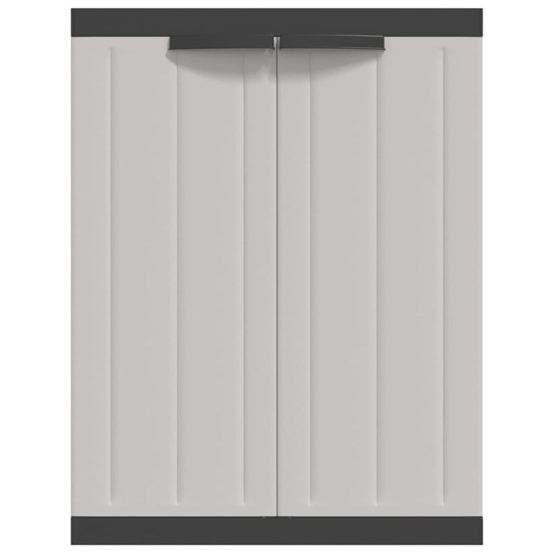 Outdoor Storage Cabinet Grey and Black 65x37x85 cm PP Payday Deals