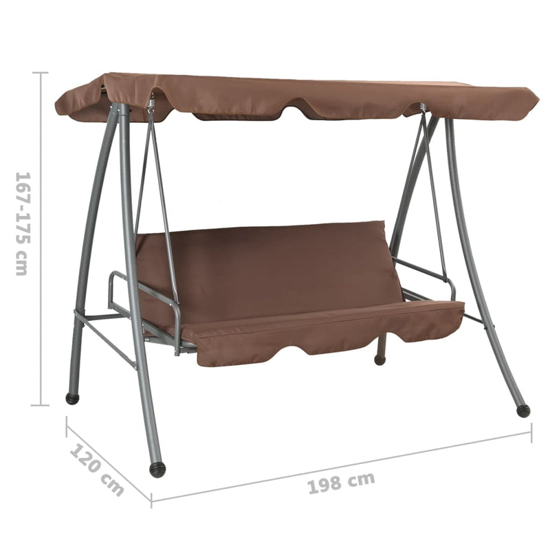 Outdoor Swing Bench with Canopy Coffee Payday Deals