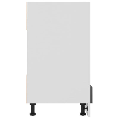 Oven Cabinet High Gloss Grey 60x46x81.5 cm Engineered Wood Payday Deals