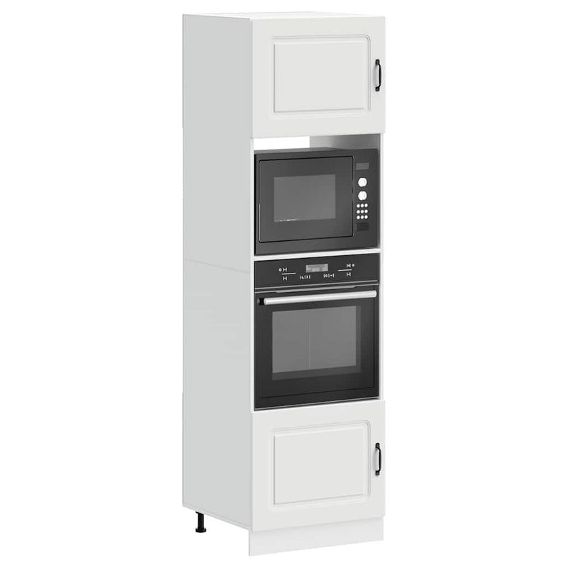 Oven Cabinets 2 pcs Lucca White Engineered Wood Payday Deals