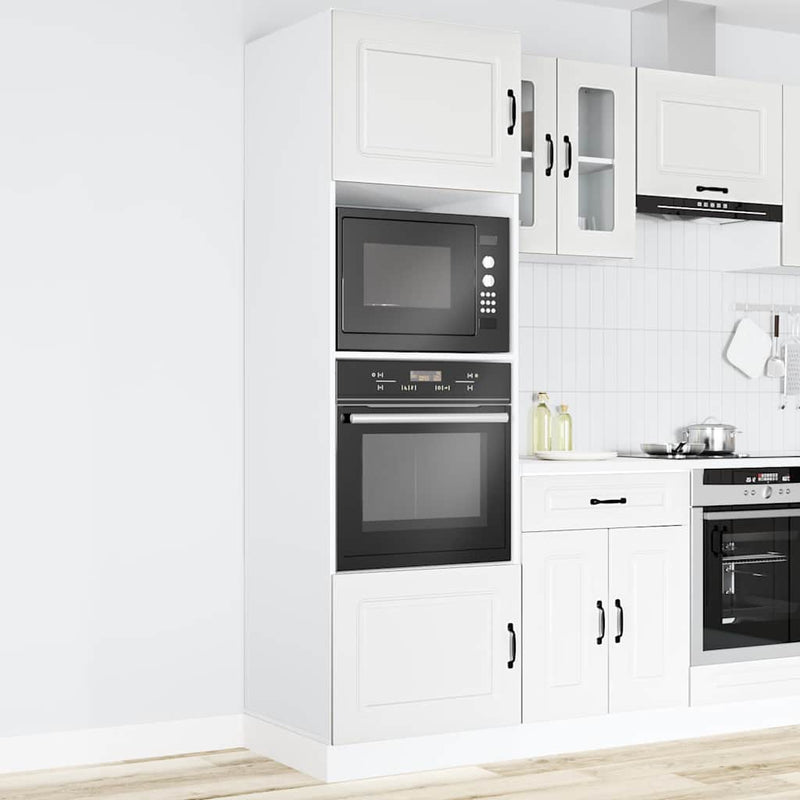 Oven Cabinets 2 pcs Lucca White Engineered Wood Payday Deals