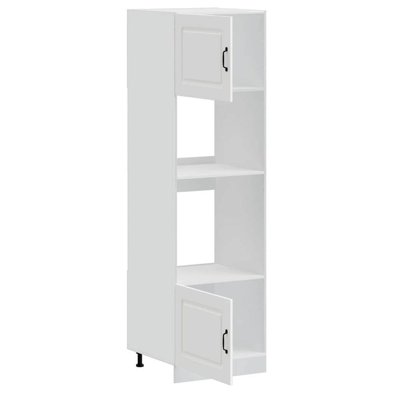 Oven Cabinets 2 pcs Lucca White Engineered Wood Payday Deals