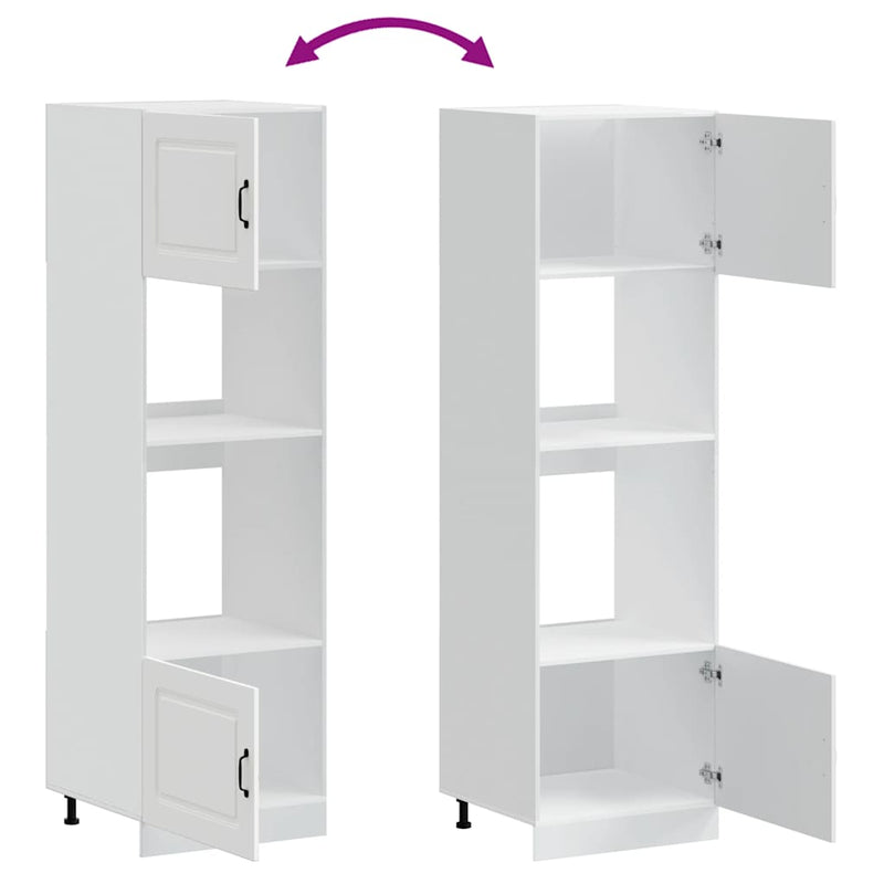 Oven Cabinets 2 pcs Lucca White Engineered Wood Payday Deals