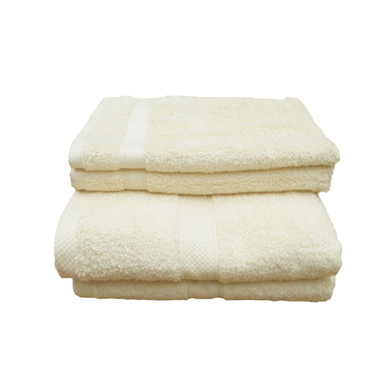 Pack of 4 Uranus Cotton Bath Towel Set Cream Payday Deals