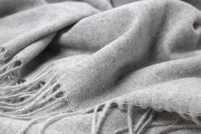 Paddington Throw - Fine Wool Blend - Light Grey Payday Deals