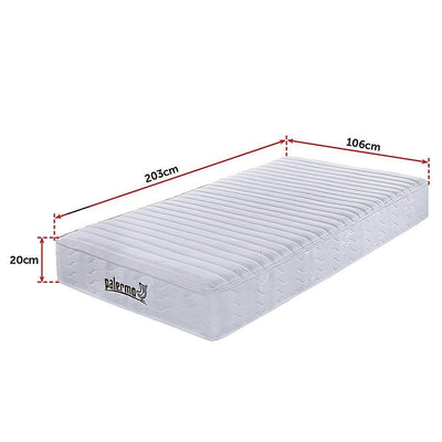 Palermo Contour 20cm Encased Coil King Single Mattress CertiPUR-US Certified Foam Payday Deals