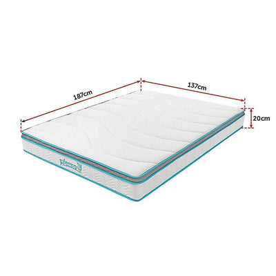 Palermo Double 20cm Memory Foam and Innerspring Hybrid Mattress Payday Deals