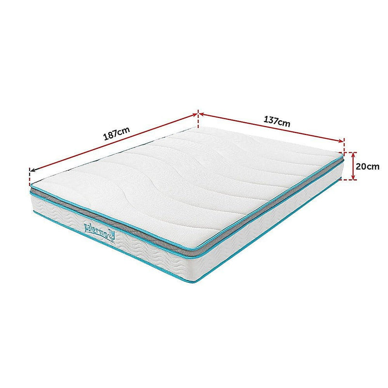 Palermo Double 20cm Memory Foam and Innerspring Hybrid Mattress Payday Deals