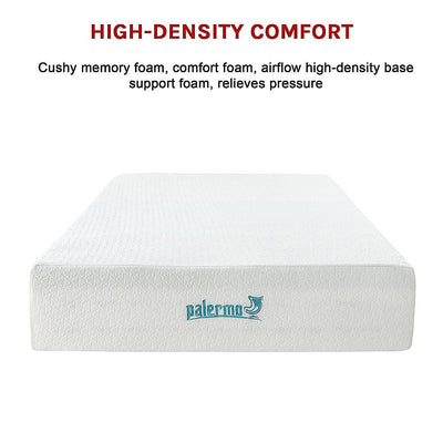 Palermo Double Mattress 30cm Memory Foam Green Tea Infused CertiPUR Approved Payday Deals