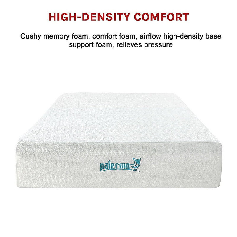 Palermo Double Mattress 30cm Memory Foam Green Tea Infused CertiPUR Approved Payday Deals