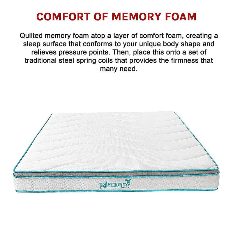 Palermo King 20cm Memory Foam and Innerspring Hybrid Mattress Payday Deals