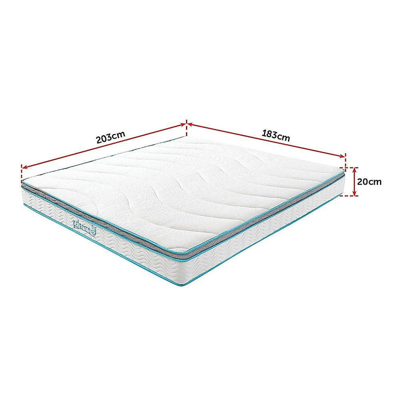 Palermo King 20cm Memory Foam and Innerspring Hybrid Mattress Payday Deals