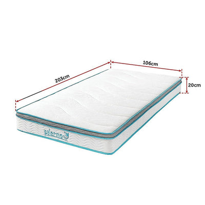 Palermo King Single 20cm Memory Foam and Innerspring Hybrid Mattress Payday Deals