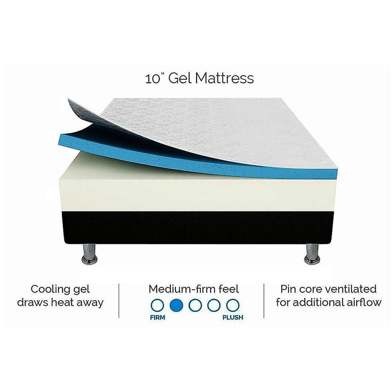 Palermo King Single 25cm Gel Memory Foam Mattress - Dual-Layered - CertiPUR-US Certified Payday Deals