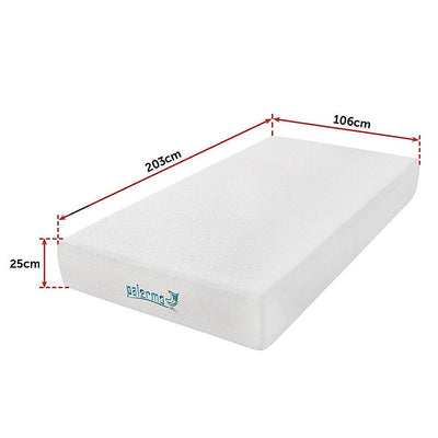 Palermo King Single 25cm Gel Memory Foam Mattress - Dual-Layered - CertiPUR-US Certified Payday Deals