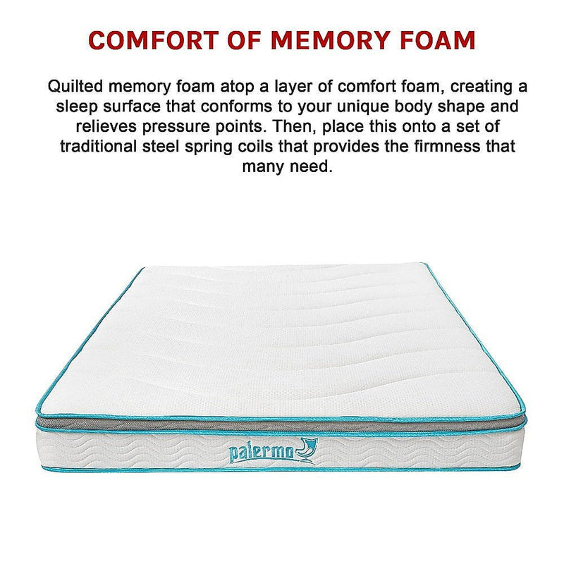 Palermo Queen 20cm Memory Foam and Innerspring Hybrid Mattress Payday Deals