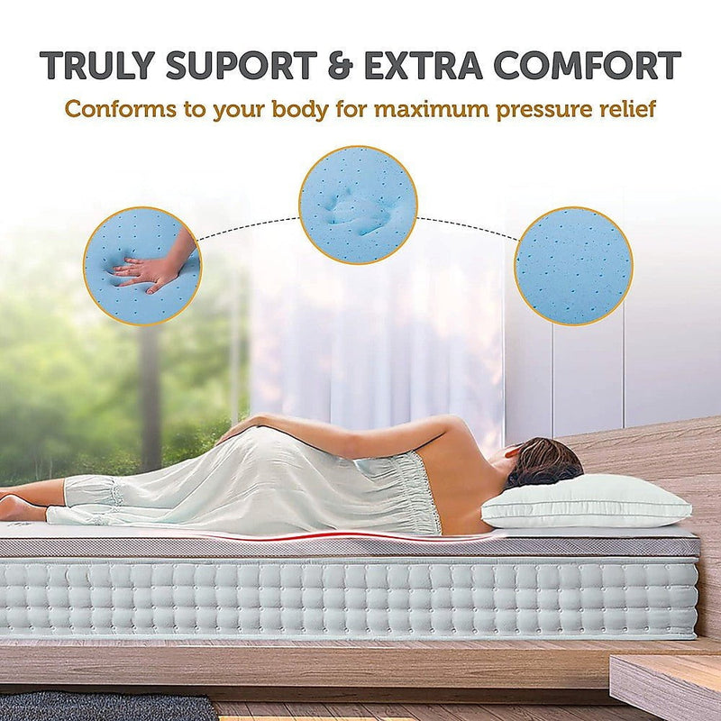 Palermo Queen Memory Foam Mattress Topper Cooling Gel Infused CertiPUR Approved Payday Deals