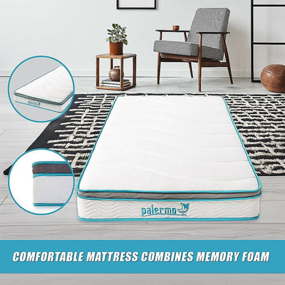 Palermo Single 20cm Memory Foam and Innerspring Hybrid Mattress Payday Deals