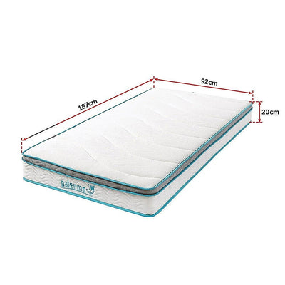 Palermo Single 20cm Memory Foam and Innerspring Hybrid Mattress Payday Deals