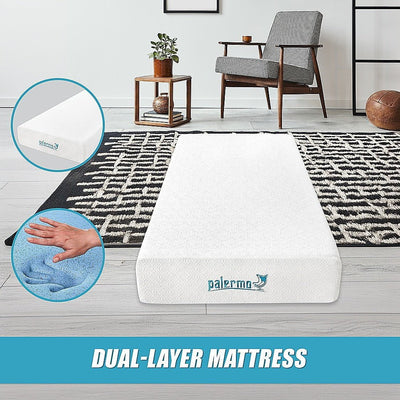 Palermo Single 25cm Gel Memory Foam Mattress - Dual-Layered - CertiPUR-US Certified Payday Deals