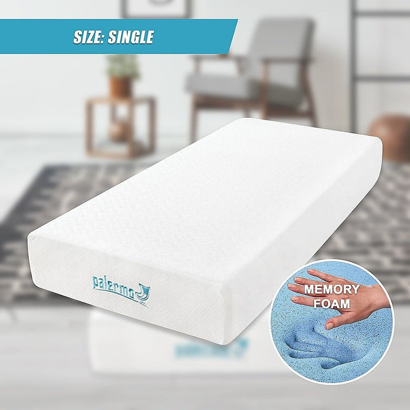 Palermo Single 25cm Gel Memory Foam Mattress - Dual-Layered - CertiPUR-US Certified Payday Deals