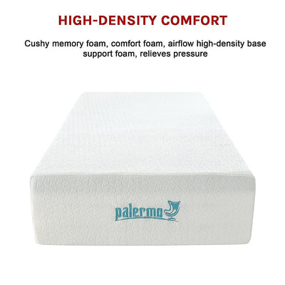 Palermo Single Mattress 30cm Memory Foam Green Tea Infused CertiPUR Approved Payday Deals