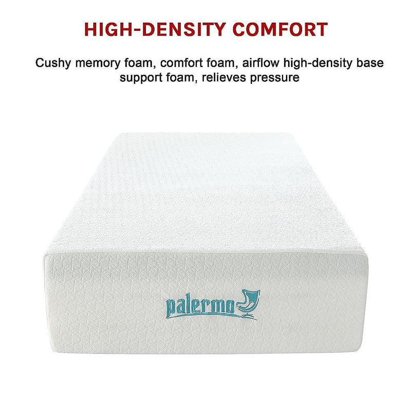 Palermo Single Mattress 30cm Memory Foam Green Tea Infused CertiPUR Approved Payday Deals