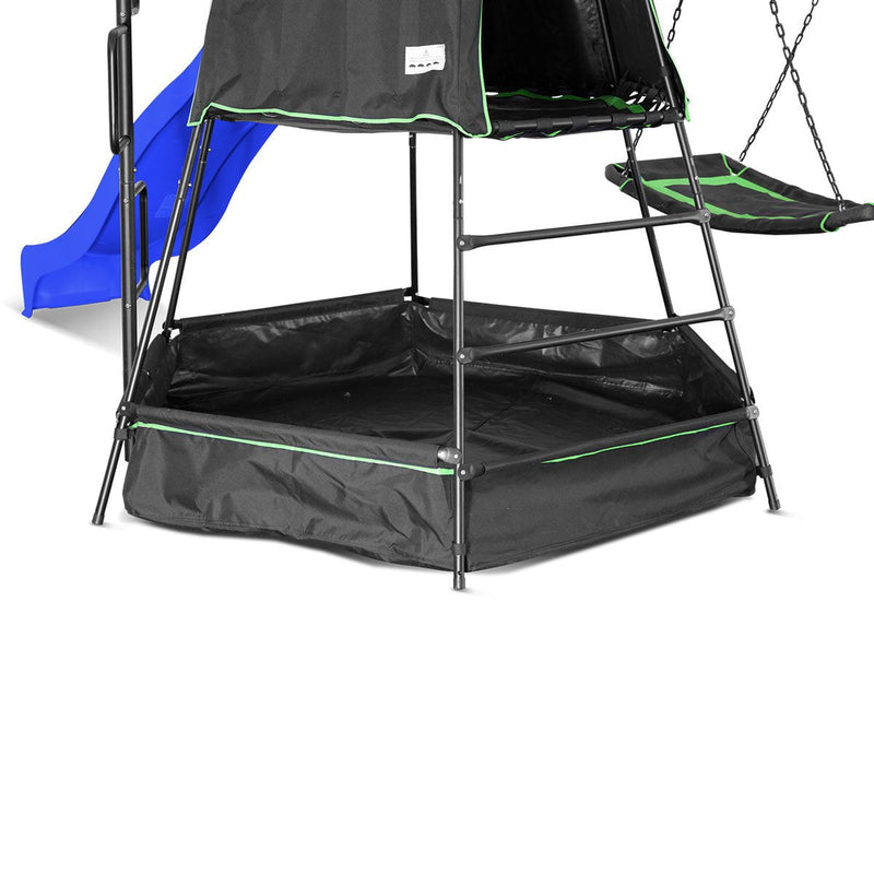 Pallas Play Tower with Metal Swing Set (Blue Slide) Payday Deals