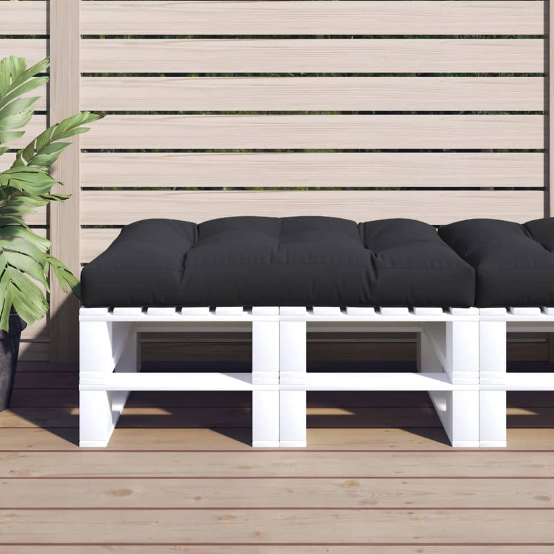 Pallet Cushion Black 120x80x12 cm Fabric Payday Deals