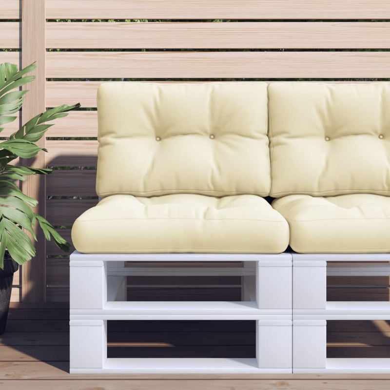 Pallet Cushion Cream 60x40x12 cm Fabric Payday Deals