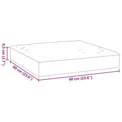 Pallet Cushion Melange Cream 60x60x10 cm Fabric Payday Deals