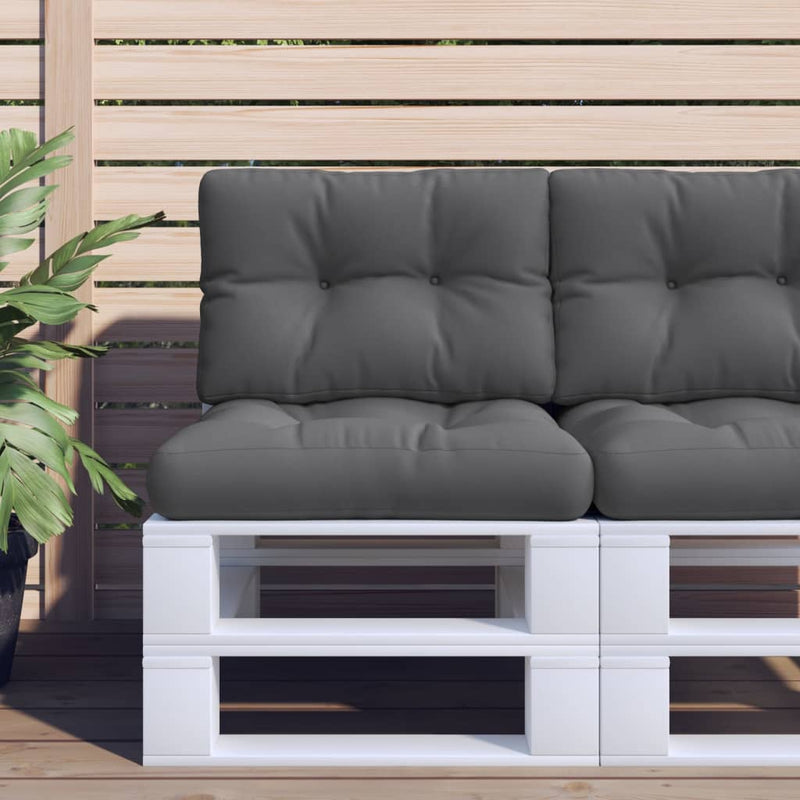 Pallet Cushions 2 pcs Anthracite Fabric Payday Deals