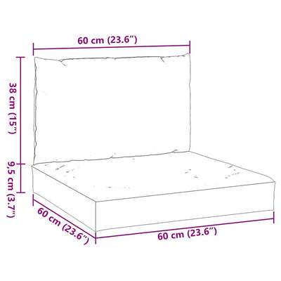 Pallet Cushions 2 pcs Anthracite Oxford Fabric Payday Deals