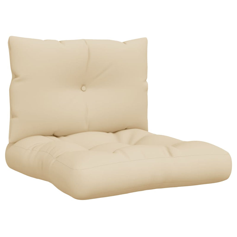 Pallet Cushions 2 pcs Beige Fabric Payday Deals