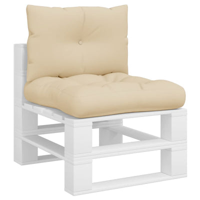 Pallet Cushions 2 pcs Beige Fabric Payday Deals