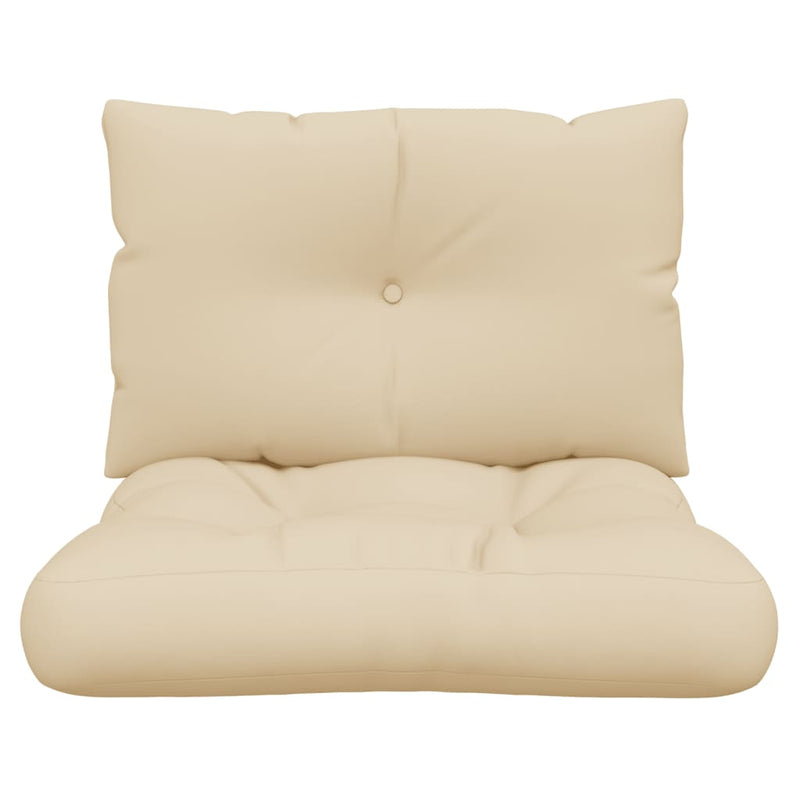 Pallet Cushions 2 pcs Beige Fabric Payday Deals