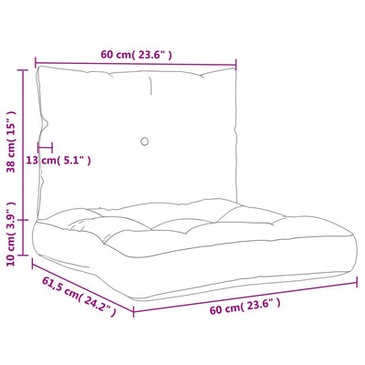 Pallet Cushions 2 pcs Beige Fabric Payday Deals