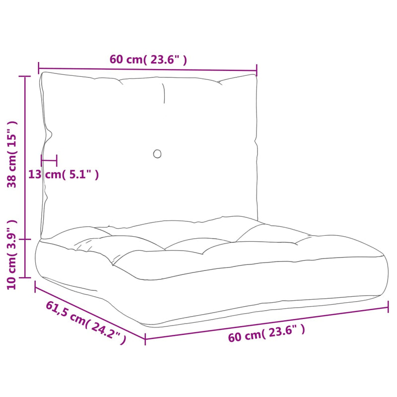 Pallet Cushions 2 pcs Beige Fabric Payday Deals