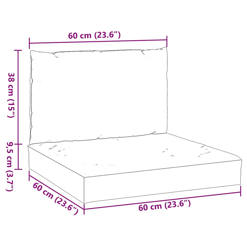 Pallet Cushions 2 pcs Black Oxford Fabric Payday Deals